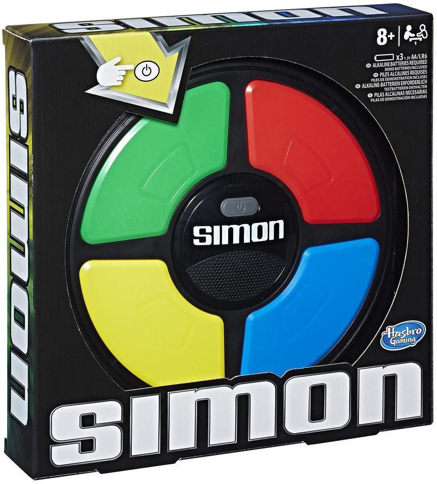 Simon. Idea de regalo de juego de mesa y familiares para niño o niña de 6 a 11 años.