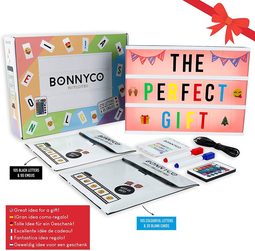 Caja de Luz A4 con 300 Letras. Idea de regalo para niña de 12 años. Ideasderegaloonline.com